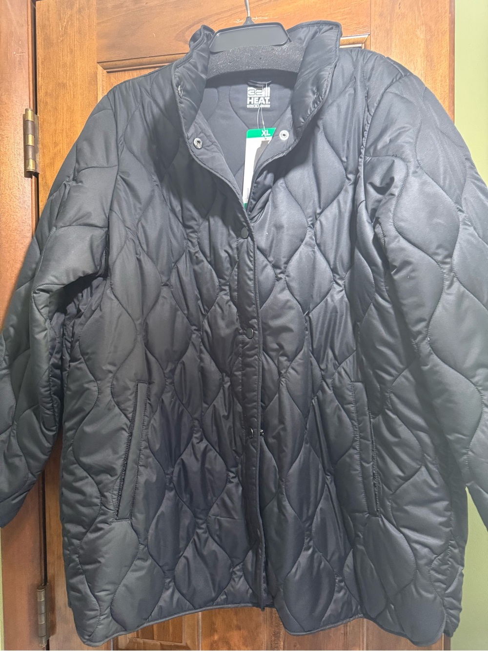 32 Degrees Black Quilted Diamond Puffer Jacket
